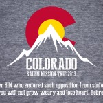This was the design for the back of our Mission Trip to Colorado in 2013